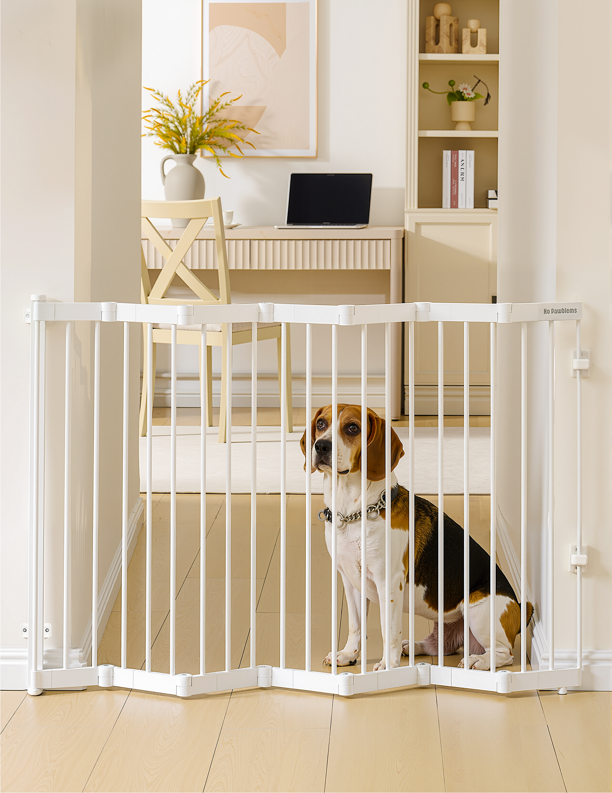 Pawreto Metal Retractable Dog Gates | Foldable & Storable Pet Gate