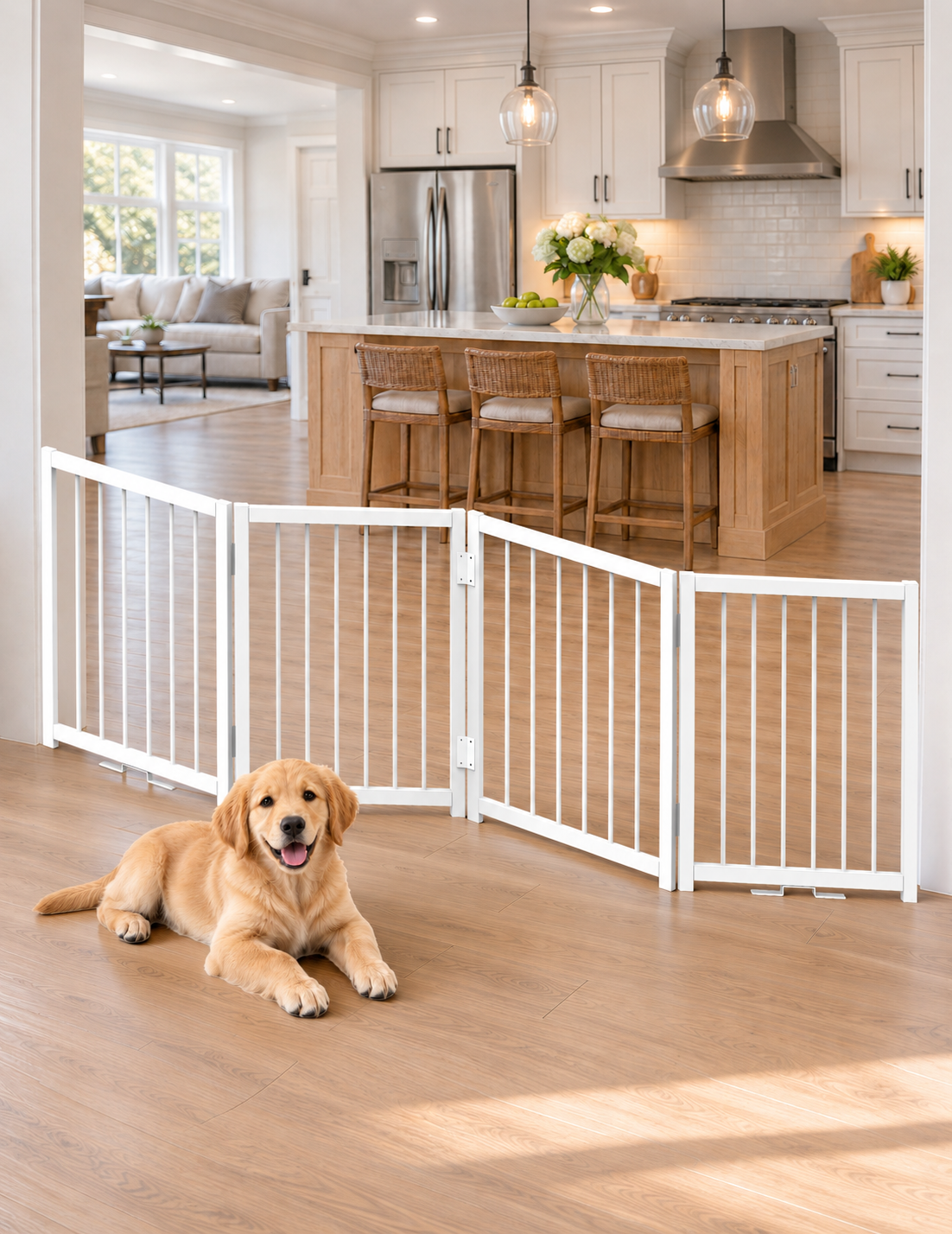 All-Metal 24" Tall Foldable Pet Gate