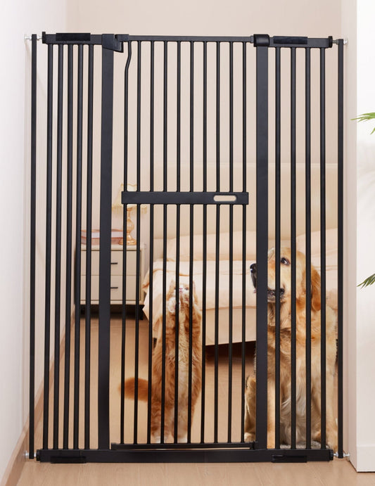 55.1" Extra Tall Pet Gate, 29.9-44.4" Wide Dog Gates for Doorways & Stairs