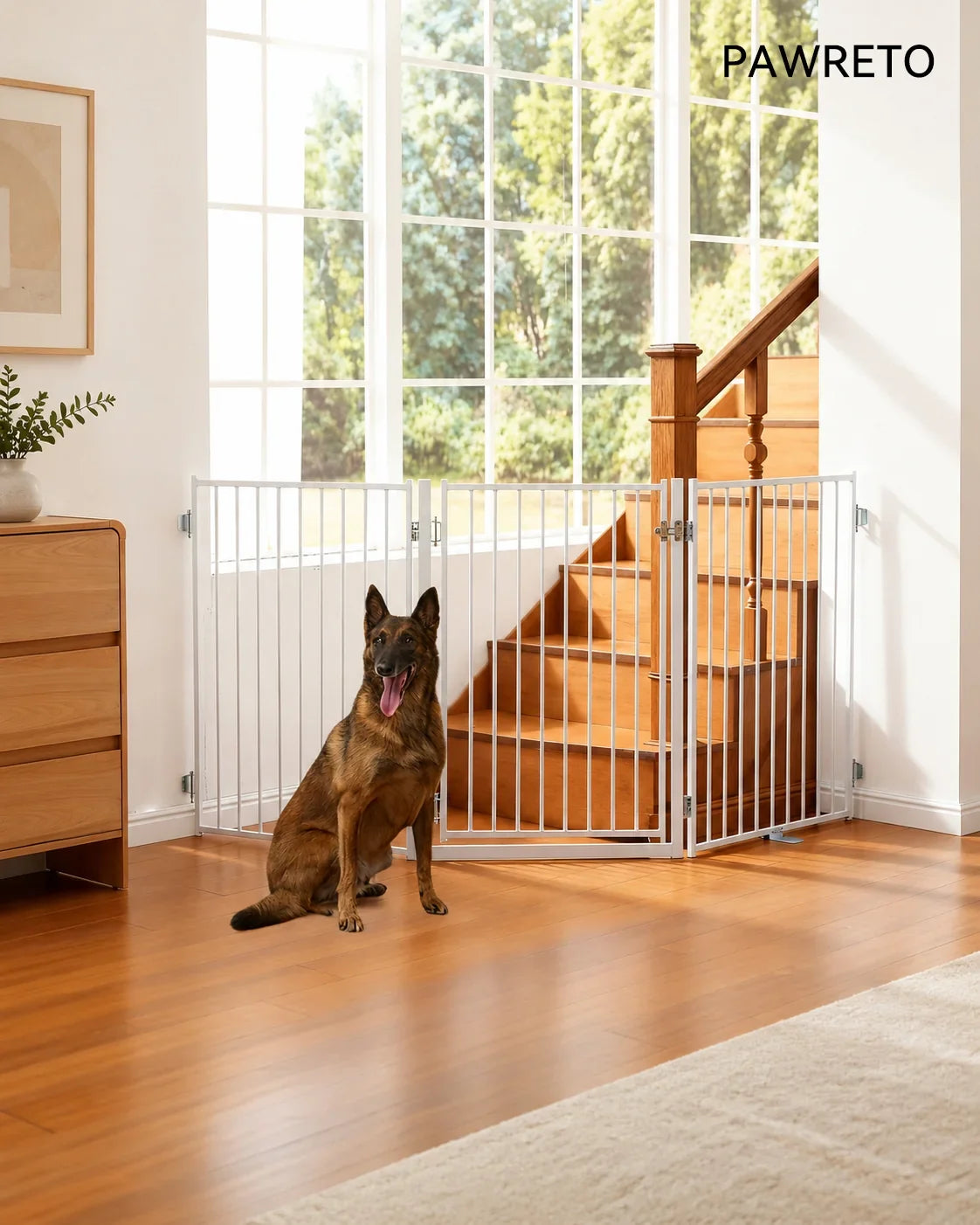 GreatWall DM08 36" Tall Free Standing Dog Gate | Metal Gates And Fences