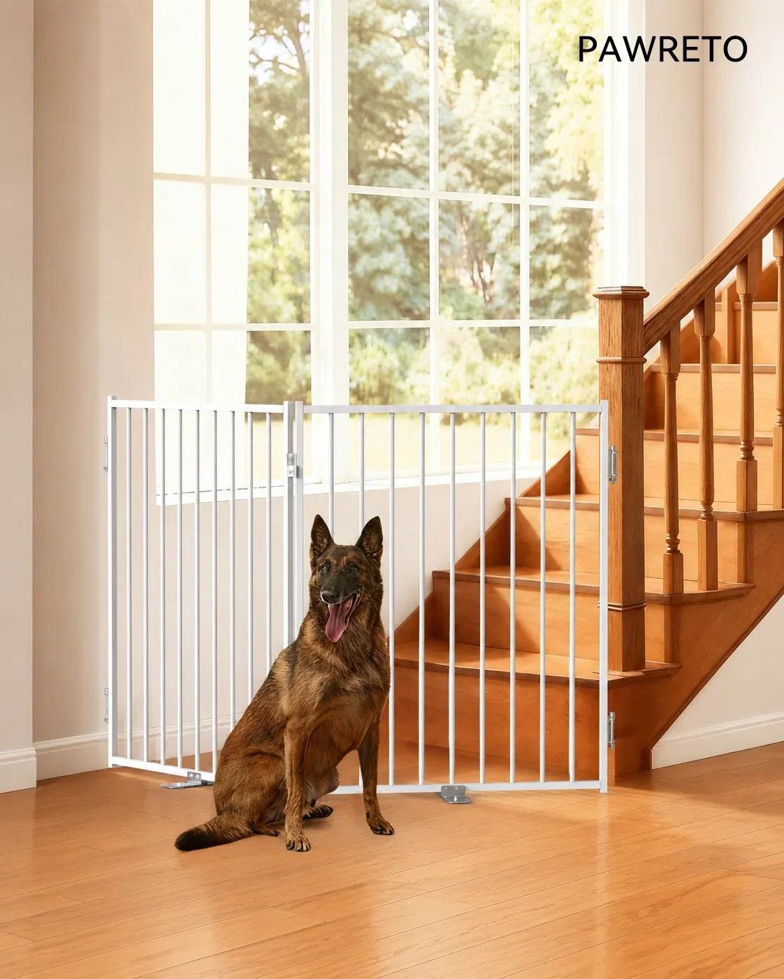 GreatWall DM08 36" Tall Free Standing Dog Gate | Metal Gates And Fences